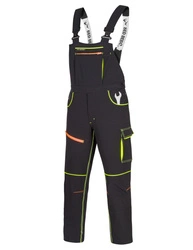 Elastyczne spodnie robocze ogrodniczki odblaskowe wstawki REDBERG ACTIVE