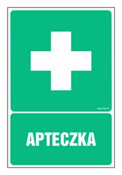 Znak - Apteczka - 10 cm x 15 cm