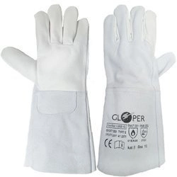 Rękawice robocze skórzane spawalnicze GLOPER 1202-G
