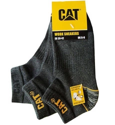 Skarpetki robocze męskie krótkie w kolorze szarym - zestaw 3 par Caterpillar CAT