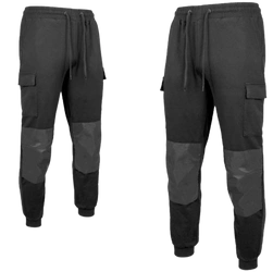 Spodnie robocze dresowe z wzmocnieniami FLEXER BLACK czarne