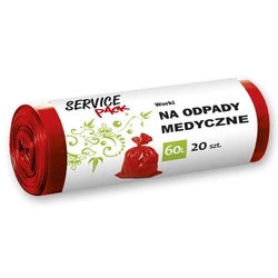 Worki na odpady MEDYCZNE 60L (20 szt) LDPE