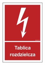 Znak - Tablica rozdzielcza - 10 cm x 14,8 cm