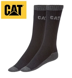Męskie skarpety termiczne wysokie termoaktywne czarne dwupak CATERPILLAR THERMO 