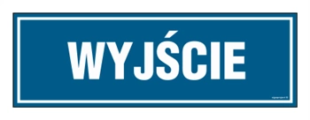 Znak - Wyjście - 10 cm x 20 cm