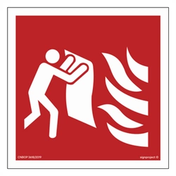 Znak - Koc gaśniczy - 15 cm x 15 cm