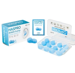 Wodoszczelne zatyczki do uszu formowane HASPRO Mold 6P niebieskie
