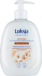 Relaksujące mydło w płynie Luksja 500 ml Creamy & Soft Mleczko bawełniane i Prowitamina B5 500ml