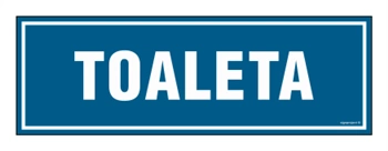Znak - Toaleta - 30 cm x 10 cm