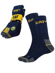 Trzy pary długich granatowych skarpet roboczych męskich Caterpillar CAT