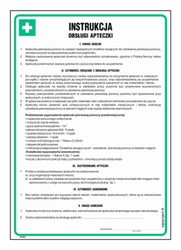 Znak - Instrukcja obsługi apteczki - 24,5 cm x 35 cm